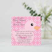 Bettente in Rosa Einladung (Stehend Vorderseite)