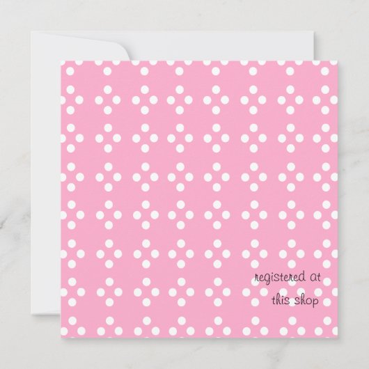 Bettente in Rosa Einladung (Rückseite)