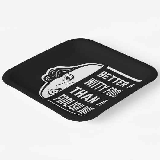Better a Witty Fool Shakespeare Thespiate Pappteller (Gewinkelt)