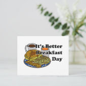 Better Breakfast Day Postkarte (Stehend Vorderseite)