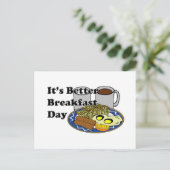Better Breakfast Day Postkarte (Stehend Vorderseite)