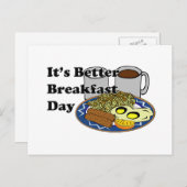 Better Breakfast Day Postkarte (Vorne/Hinten)