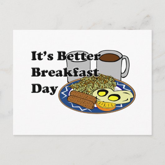 Better Breakfast Day Postkarte (Vorderseite)