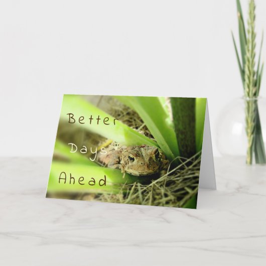 "Better Days Ahead" nachdenklicher Toad Karte (Vorderseite)