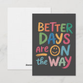 Better Days Are On The Way Retro Boho Mental  Einladung (Vorne/Hinten)