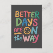 Better Days Are On The Way Retro Boho Mental  Einladung (Vorderseite)