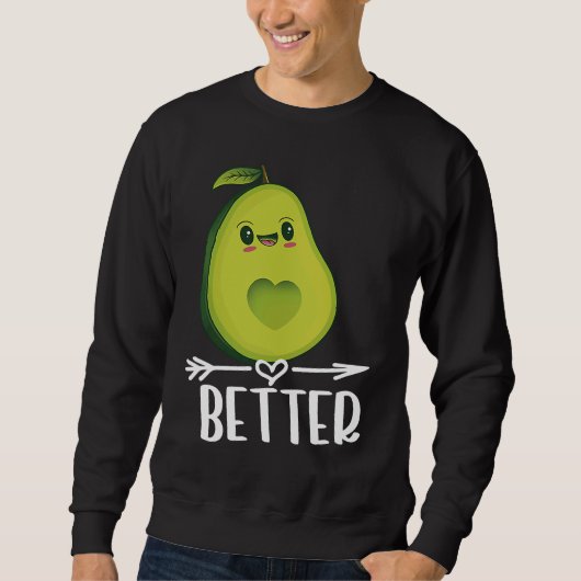 Better Half Couple Sliced Avocado  Valentine's Day Sweatshirt (Vorderseite)