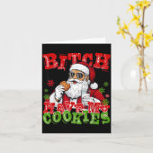 Better Have My Cookies Santa Claus Christmas Funny Karte (Gelbe Blume)