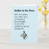 Better In No Time - ein lustiges "get well soon" G Karte (Gelbe Blume)