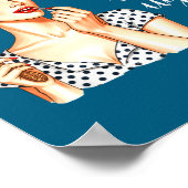 Better Late Than Ugly Retro Illustration Poster (Ecke)