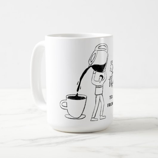 Better latte than never! white kaffeetasse (Vorderseite Links)