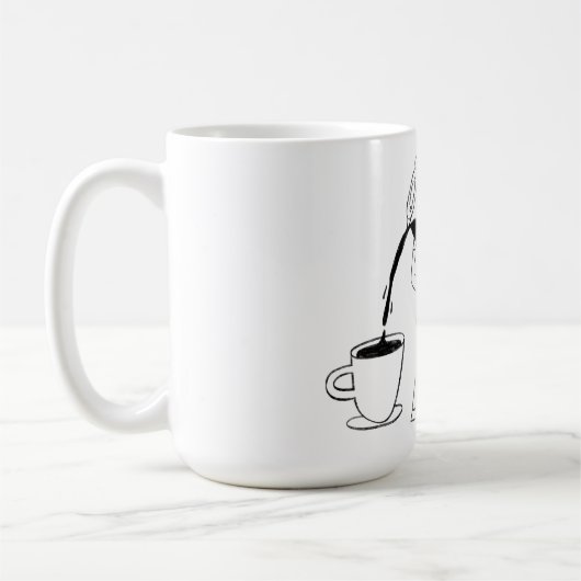 Better latte than never! white kaffeetasse (Links)