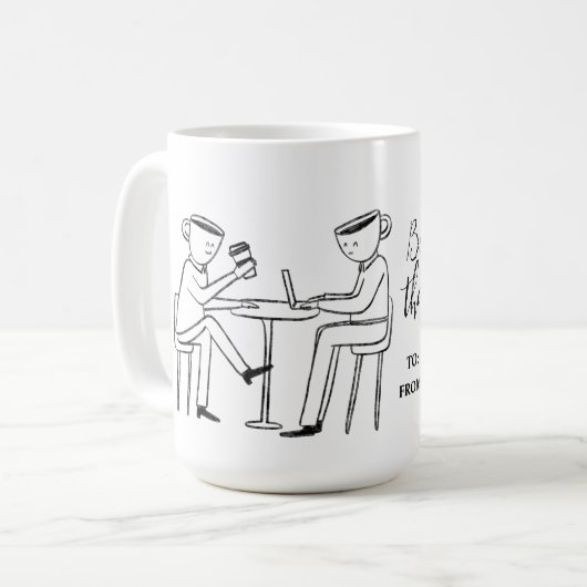 Better latte than never! white kaffeetasse (Vorderseite Links)