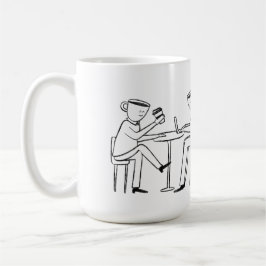 Better latte than never! white kaffeetasse