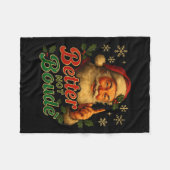 Better Not Boude Funny Cajun Christmas Santa Fleecedecke (Vorderseite (Horizontal))