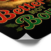 Better Not Boude Funny Cajun Christmas Santa  Poster (Ecke)
