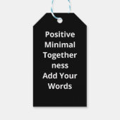 Better Off Together Quote Positive Minimal Design  Geschenkanhänger (Rückseite)