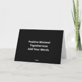Better Off Together Quote Positive Minimal Design Karte (Rückseite)