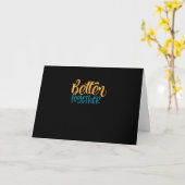 Better Off Together Quote Positive Minimal Design Karte (Gelbe Blume)