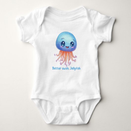Better swish, Jellyfish Baby Strampler (Vorderseite)