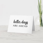 Better Things Coming Modern Script Design Karte (Vorderseite)