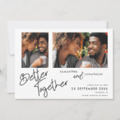Better Together 2 Foto Script White Save the Date (Vorderseite)