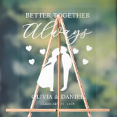Better Together Always Custom Wedding Acrylschild (Neutral)