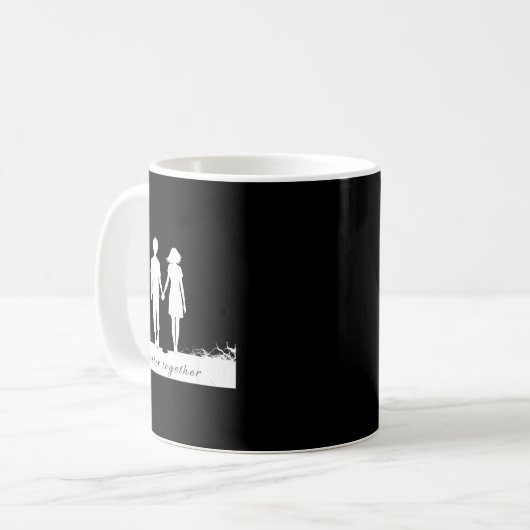 Better Together Bf And Gf Holding Hands Kaffeetasse (Vorderseite Links)