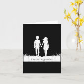 Better Together Bf And Gf Holding Hands  Karte (Gelbe Blume)