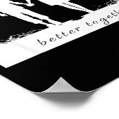 Better Together Bf And Gf Holding Hands  Poster (Ecke)