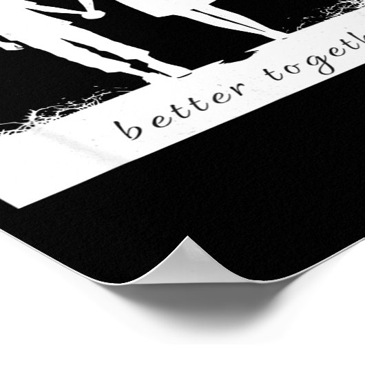 Better Together Bf And Gf Holding Hands Poster (Ecke)