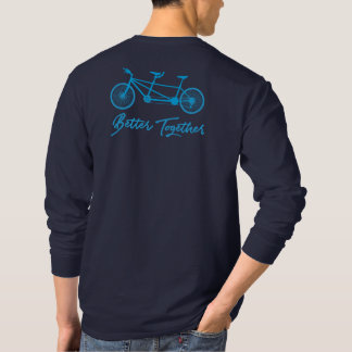Better Together Blue Tandem Bike Liebe Cycling T-Shirt