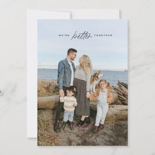 Better Together Christmas Card Einladung (Vorderseite)