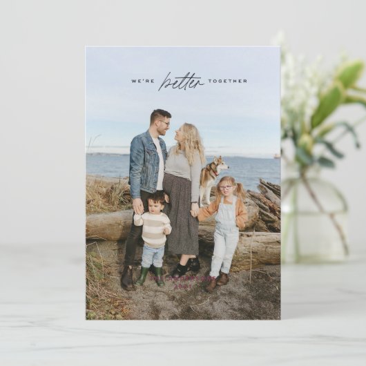 Better Together Christmas Card Einladung (Stehend Vorderseite)