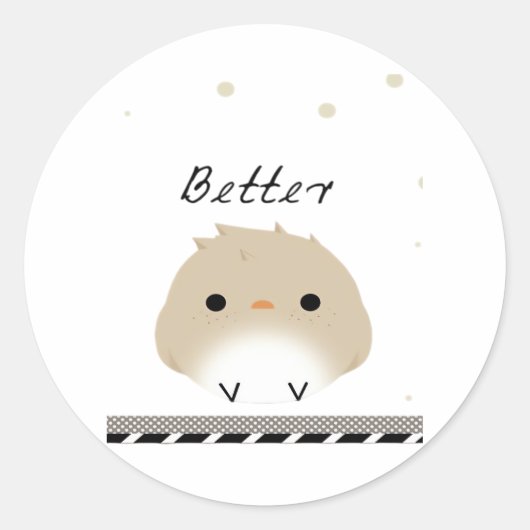 Better Together Clean Design  Runder Aufkleber (Vorderseite)