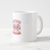 Better Together Coffee Donut Retro Groovy Style  Jumbo-Tasse (Vorderseite Rechts)