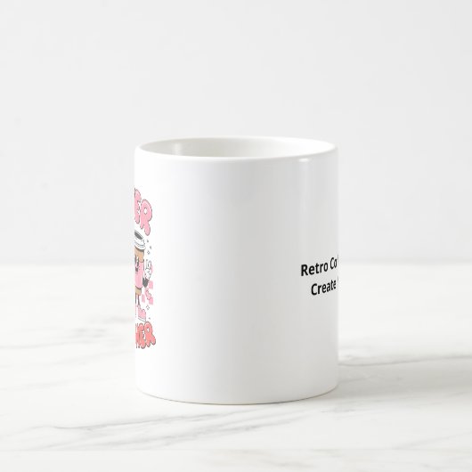 Better Together Coffee Donut Retro Groovy Style  Kaffeetasse (Mittel)