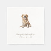 Better Together Custom Pet Funny Wedding Napkins Serviette (Vorderseite)