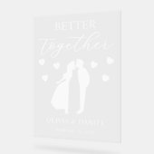 Better Together Custom Wedding Welcome Acrylschild (Winkel)
