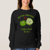 BETTER TOGETHER Cute Cabbage Valentine Couples Sweatshirt (Vorderseite)