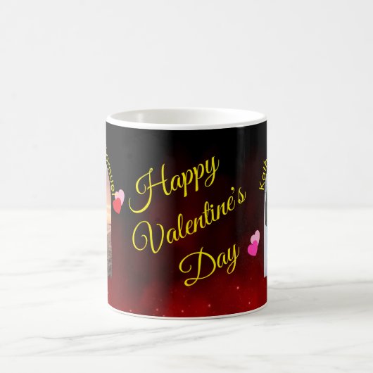 Better Together Editable Name | Custom Arch Photo Kaffeetasse (Mittel)