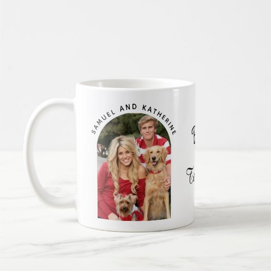 Better Together Editable Name | Custom Arch Photo Kaffeetasse (Links)