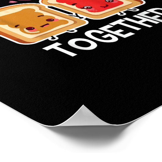 Better Together Fun Couple Playful Style  Poster (Ecke)