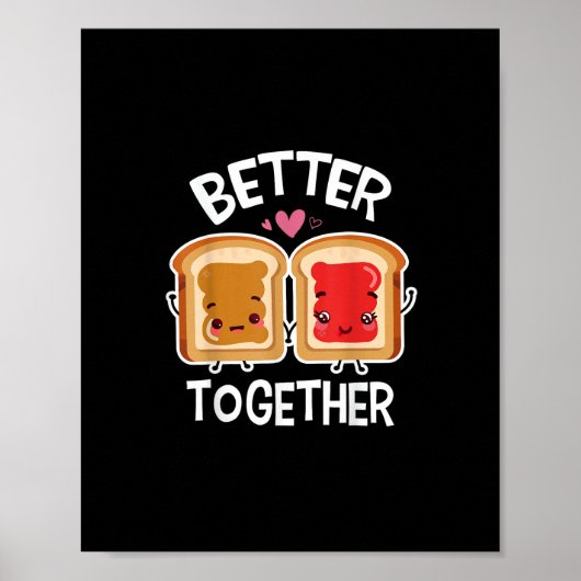 Better Together Fun Couple Playful Style  Poster (Vorne)