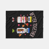 Better-together Haldol Ativan Icu Nurse Valentine' Fleecedecke (Vorderseite (Horizontal))