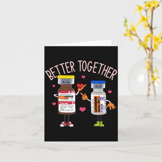 Better-together Haldol Ativan Icu Nurse Valentine' Karte (Gelbe Blume)