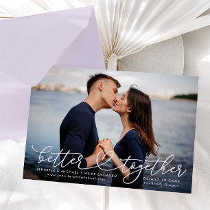 Better Together Heart Engagement Announcement Einladung