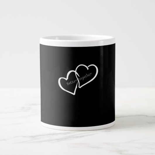 Better Together Long Distance Relationship Modern  Jumbo-Tasse (Vorderseite)