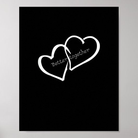 Better Together Long Distance Relationship Modern  Poster (Vorne)