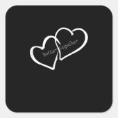 Better Together Long Distance Relationship Modern  Quadratischer Aufkleber (Vorderseite)